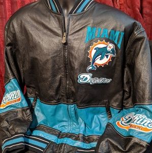 Vintage Miami Dolphins (old logo) Leather Jacket